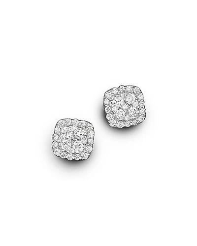 Diamond Cluster Stud Earrings