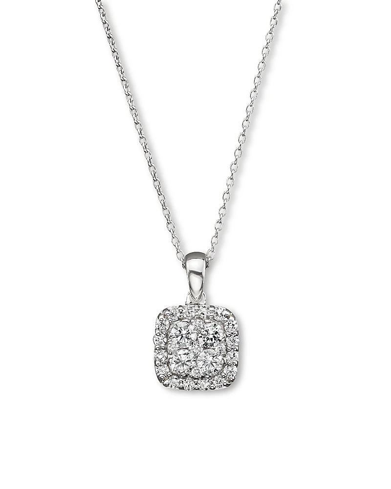 Diamond Cluster Pendant Necklace