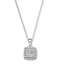 Diamond Cluster Pendant Necklace