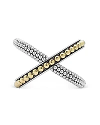 Sterling Silver and 18K Gold Enso X Ring