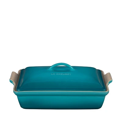 Stoneware 4 Quart Covered Rectangular Casserole