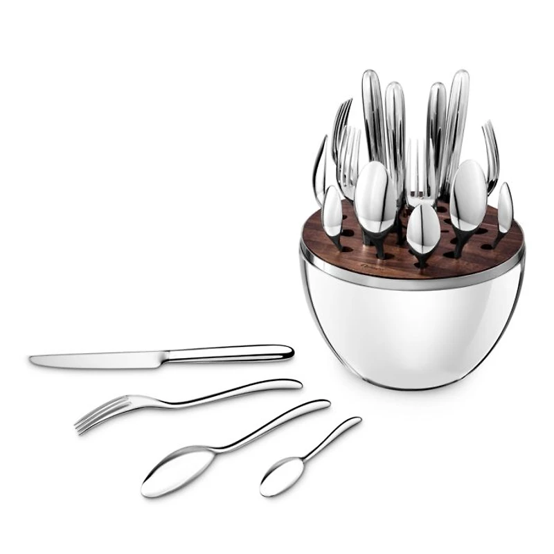 Mood Silverplate 24-Piece Flatware Set