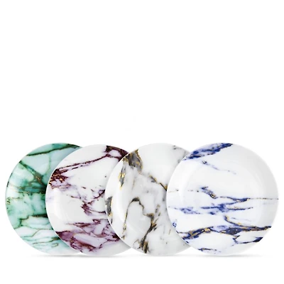 Marble Canapé Plates, Set of 4