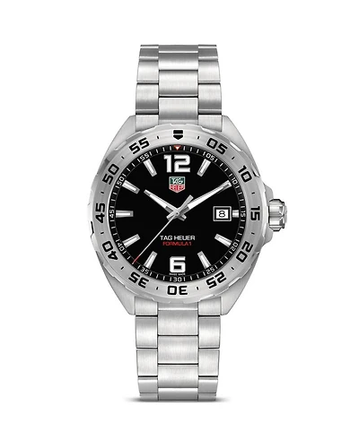 Formula 1 Quartz Men's Black Steel Watch, 41mm