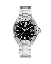Formula 1 Quartz Men's Black Steel Watch, 41mm
