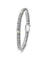 Lagos 18K Yellow Gold and Sterling Silver Petite Oval Rope Bracelet