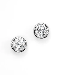 Diamond Bezel Set Stud Earrings