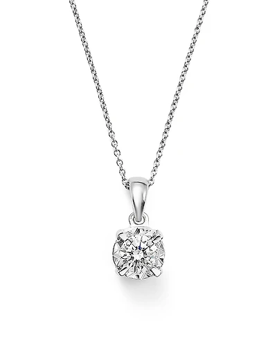 Diamond Solitaire Pendant Necklace