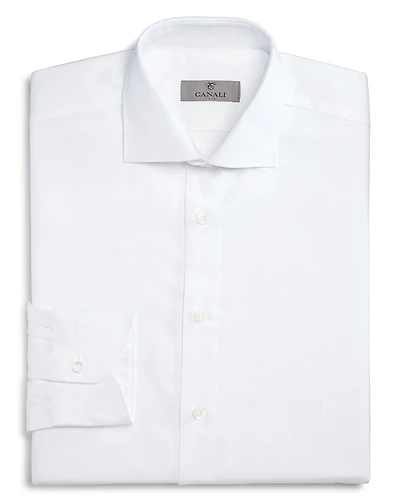 Canali Solid Regular Fit Dress Shirt