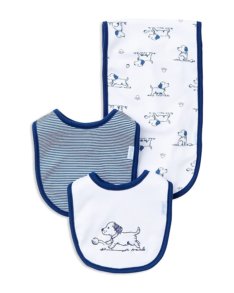 Little Me Infant Boys' Puppy Bib & Burp Cloth Set - Baby