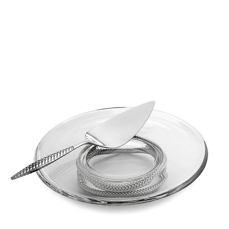 Nambe Braid Cake Plate with Server