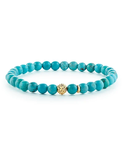 Lagos Caviar Icon Turquoise Bracelet with 18K Gold Caviar Station