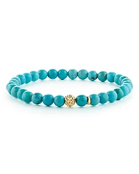 Lagos Caviar Icon Turquoise Bracelet with 18K Gold Caviar Station