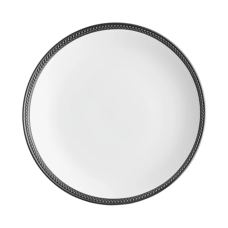 L'Objet Soie Tressee Black Dinner Plate