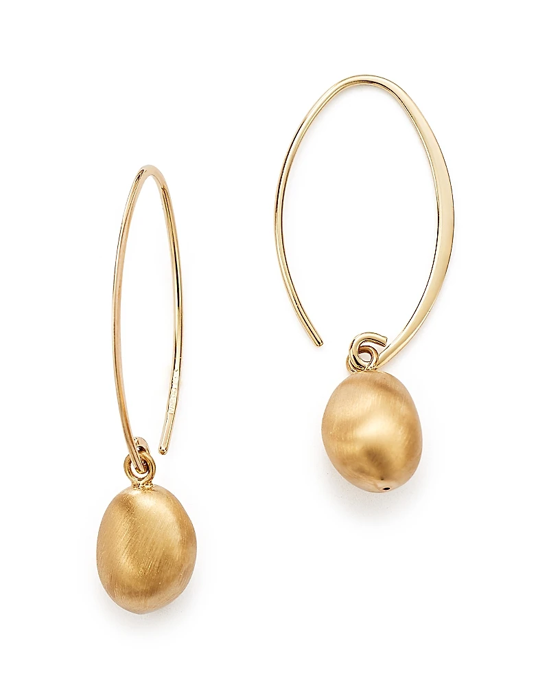 Bloomingdale's Fine Collection 14K Yellow Gold Satin Drop Threader Earrings