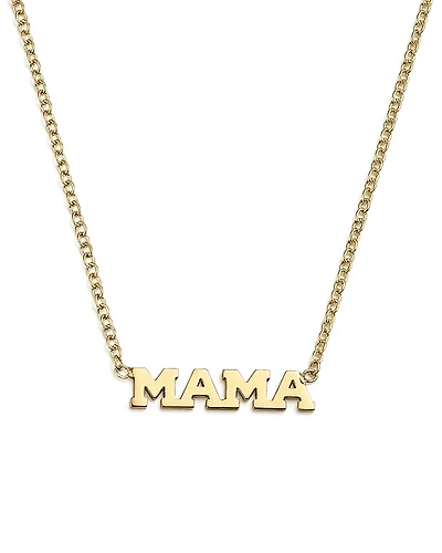 Zoe Chicco 14K Yellow Gold Itty Bitty Mama Necklace, 16