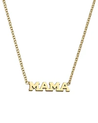 Zoe Chicco 14K Yellow Gold Itty Bitty Mama Necklace, 16
