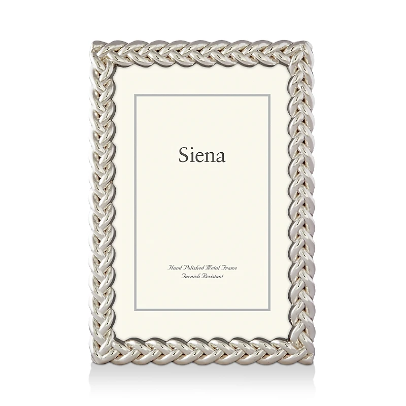 Siena Silver Braid Frame, 5 x 7
