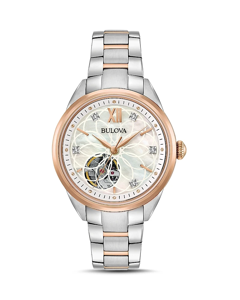 Bulova Two-Tone Automatic Watch, 34.5mm