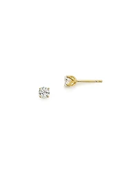 Diamond Round Tulip Stud Earrings