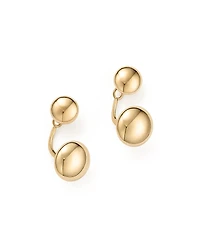 14K Yellow Gold Ball Ear Jackets