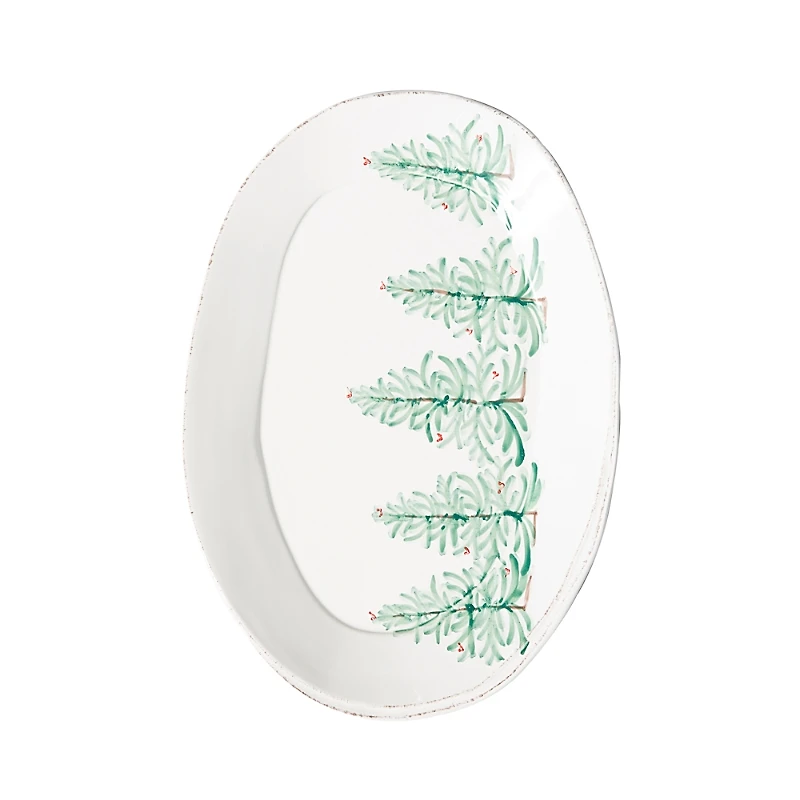 Vietri Lastra Holiday Oval Platter
