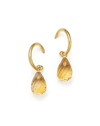 Bloomingdale's Fine Collection Citrine Briolette Hoop Drop Earrings