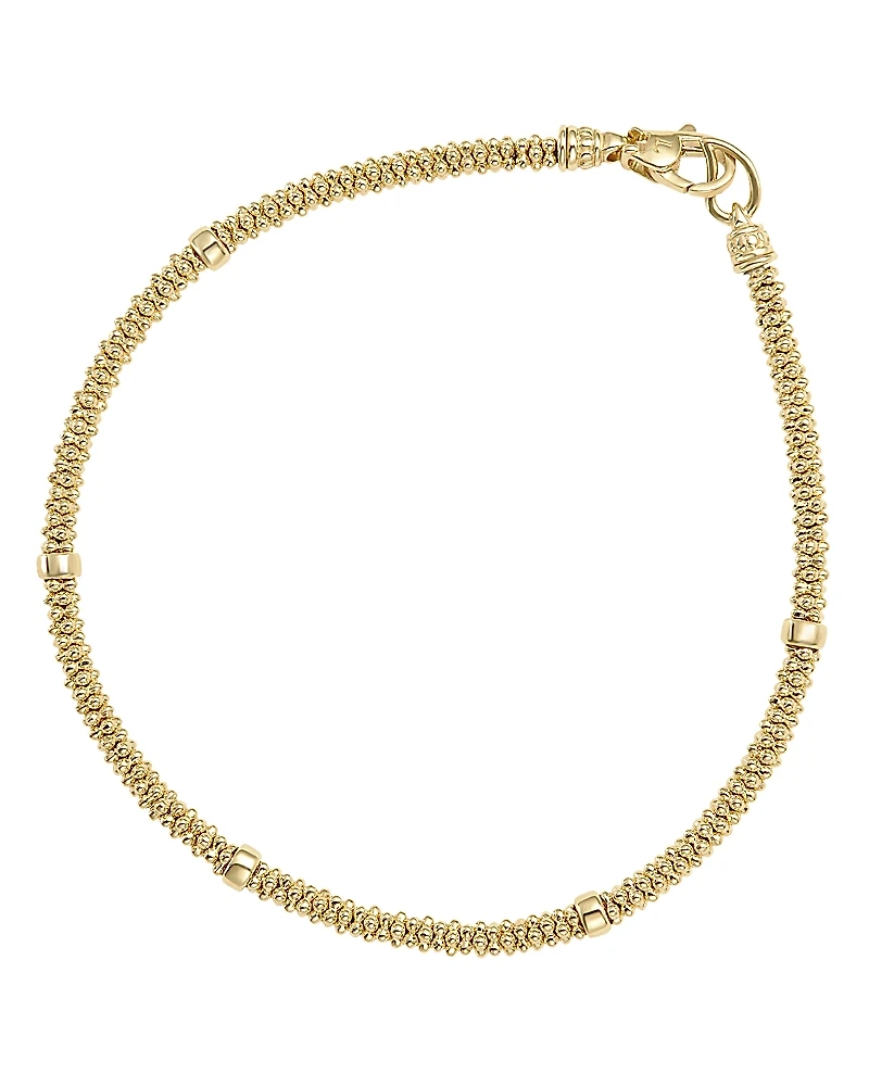 Lagos Caviar Gold Collection Delicate 18K Gold Beaded Bracelet, 3mm