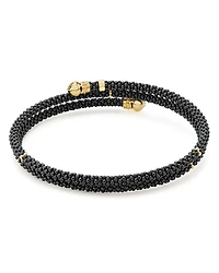 Gold & Black Caviar Collection 18K Gold & Ceramic Three Strand Bracelet