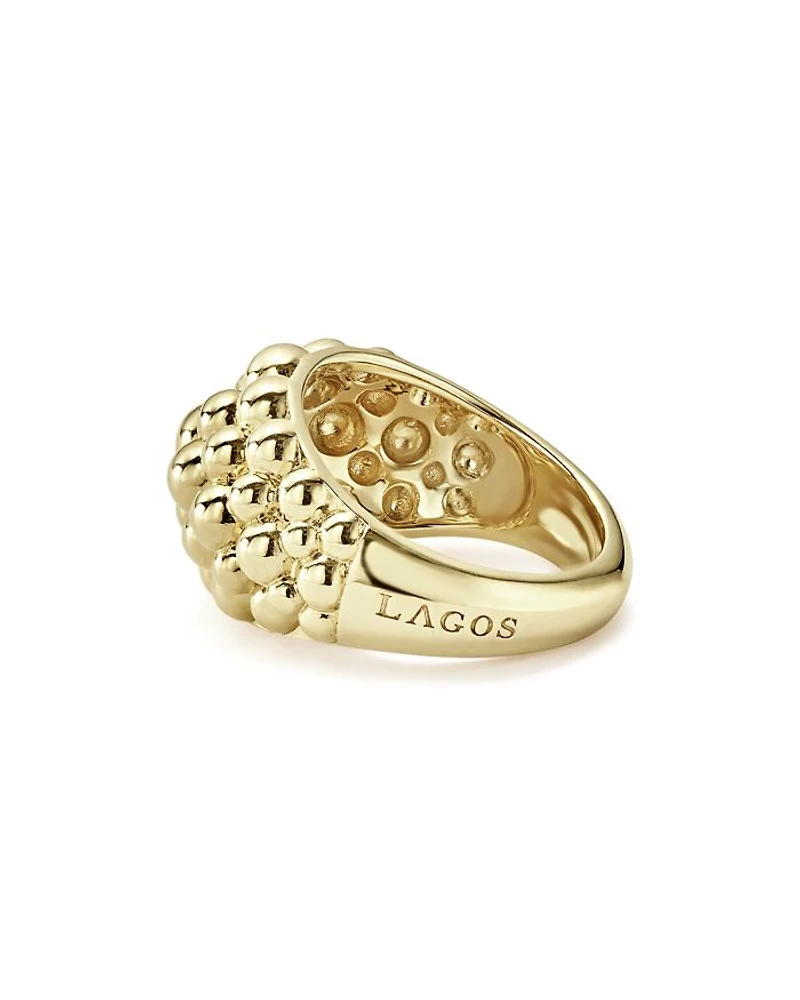 Caviar Gold Collection 18K Gold Domed Ring