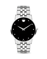 Movado Museum Classic Stainless Steel Diamond-Index Watch, 40mm