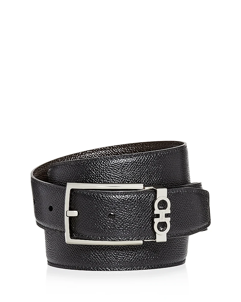 Salvatore Ferragamo Men's Gancini Keeper Reversible Leather Belt