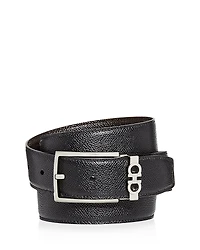 Salvatore Ferragamo Men's Gancini Keeper Reversible Leather Belt