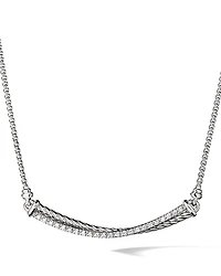 David Yurman Crossover Bar Necklace with Diamonds