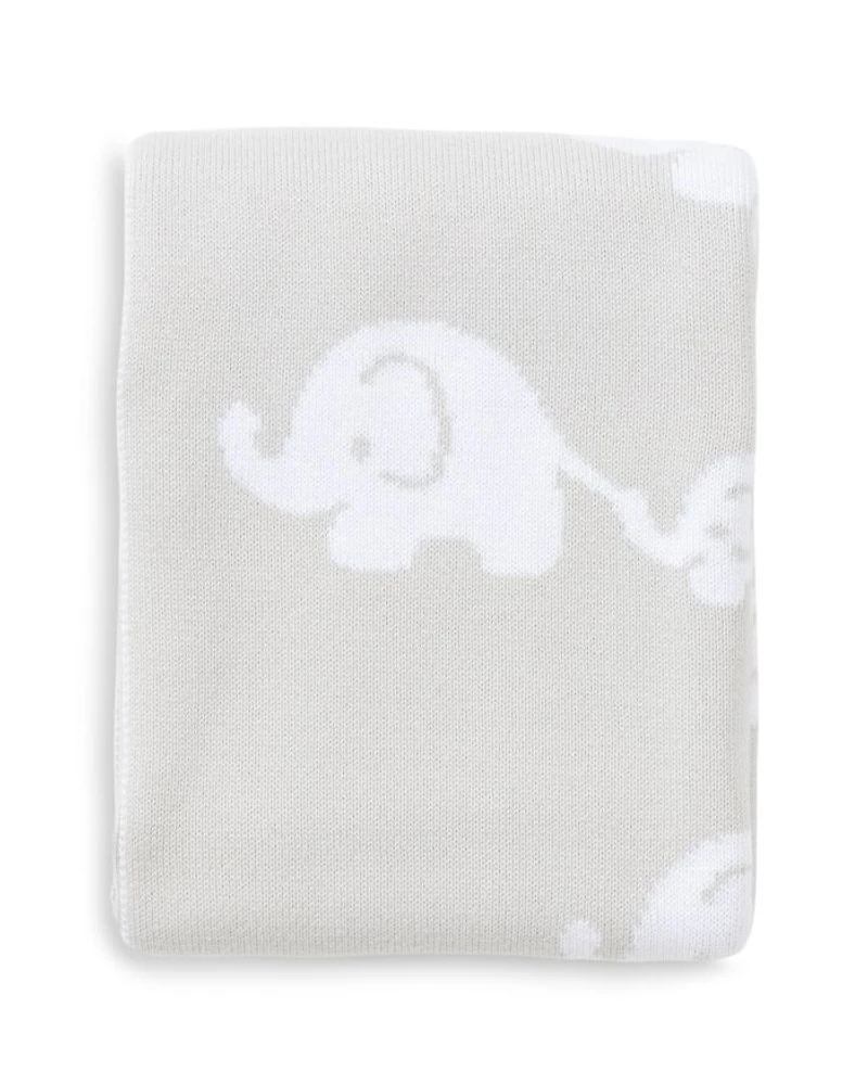 Unisex Elephant-Print Blanket - Baby