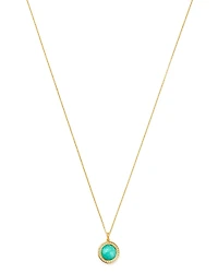 Ippolita 18K Yellow Gold Lollipop Turquoise Mini Pendant Necklace with Pave Diamonds, 18