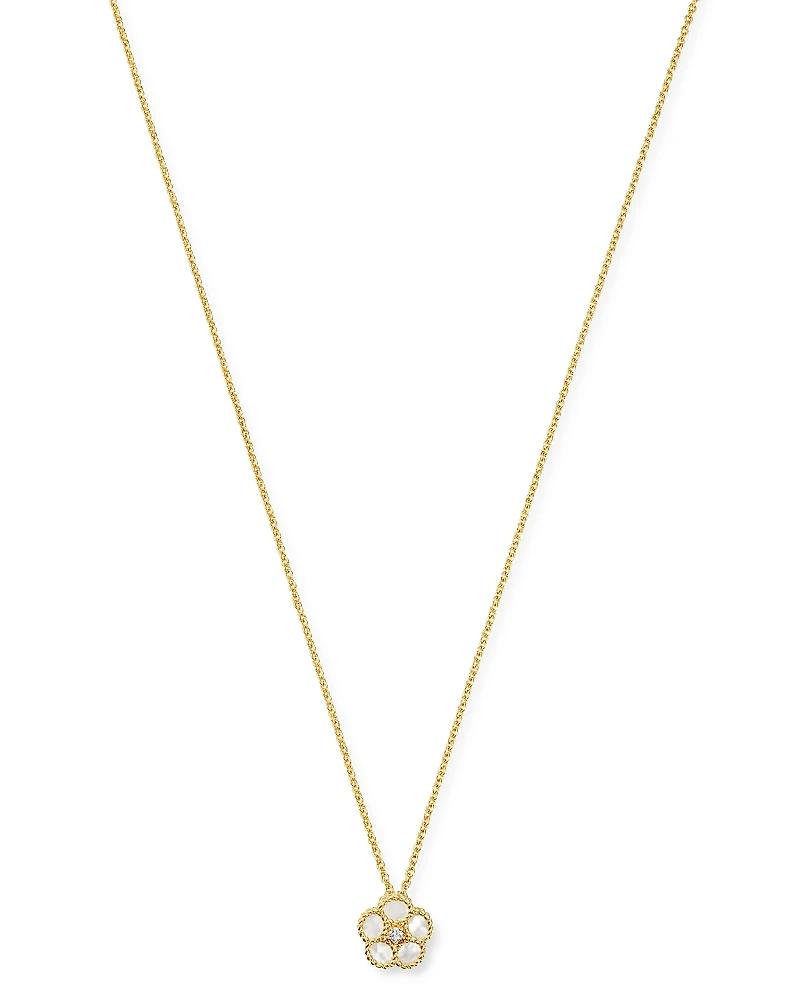Roberto Coin 18K Yellow Gold Daisy Mother-of-Pearl & Diamond Pendant Necklace, 16