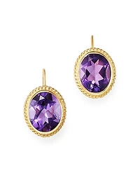 Bloomingdale's Fine Collection Amethyst Bezel-Set Earrings