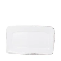 Vietri Melamine Lastra White Rectangular Platter