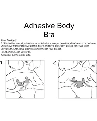 Adhesive Body Bras, Set of 3