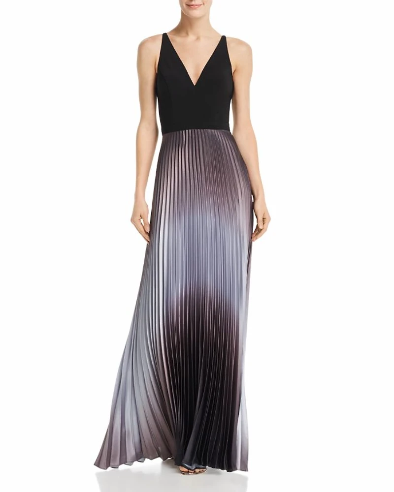 Pleated Shimmer Gown - Exclusive