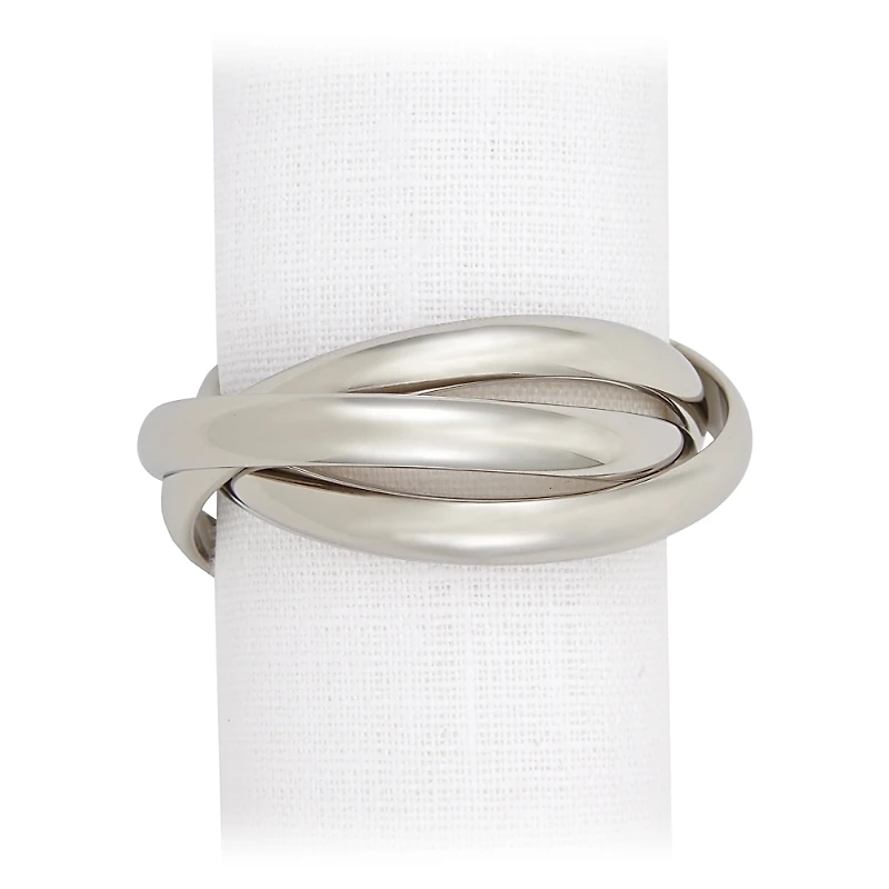 L'Objet Three Ring Napkin Jewels, Set of 4