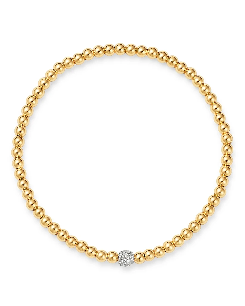 Zoe Lev 14K Yellow Gold Diamond Accent Bead Bracelet