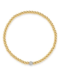 Zoe Lev 14K Yellow Gold Diamond Accent Bead Bracelet