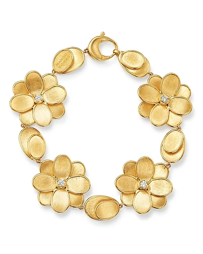 Marco Bicego 18K Yellow Gold Petali Diamond Bracelet