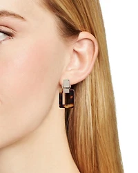 Tortoise Link Drop Earrings