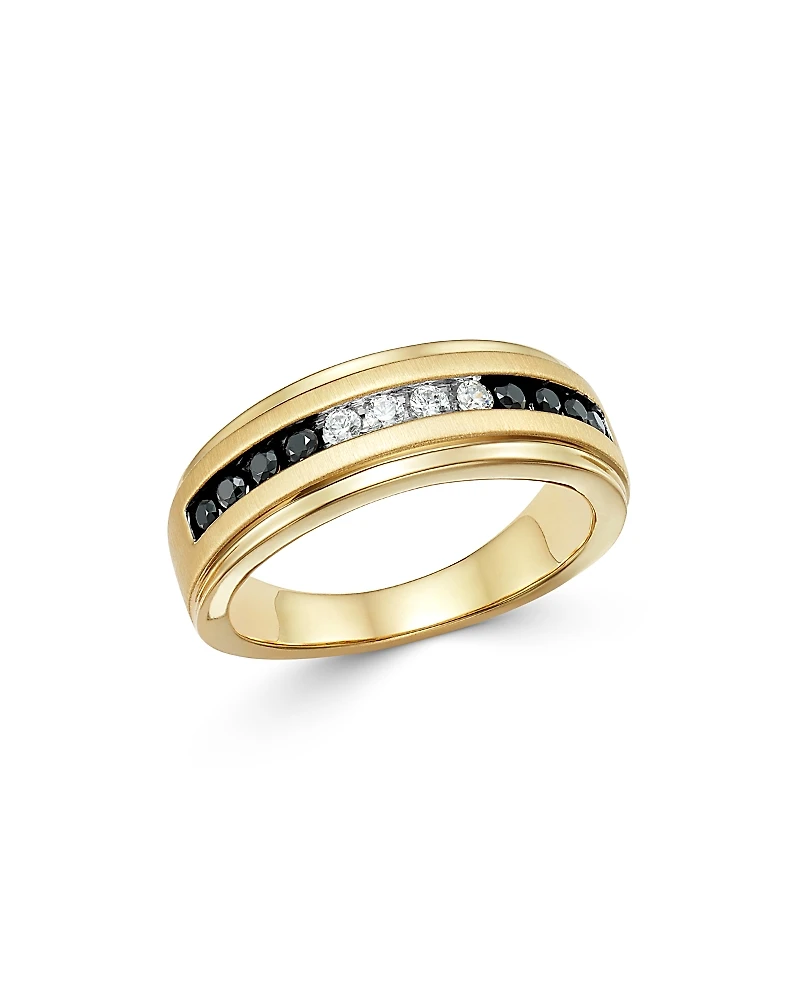 Bloomingdale's Fine Collection Men's Black & White Diamond Band