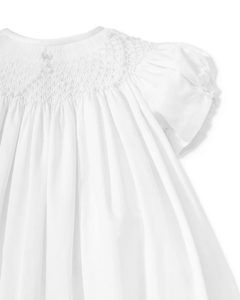 Girls' Scalloped Christening Gown & Bonnet Set - Baby
