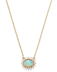 Bloomingdale's Fine Collection Opal and Diamond East-West Pendant Necklace