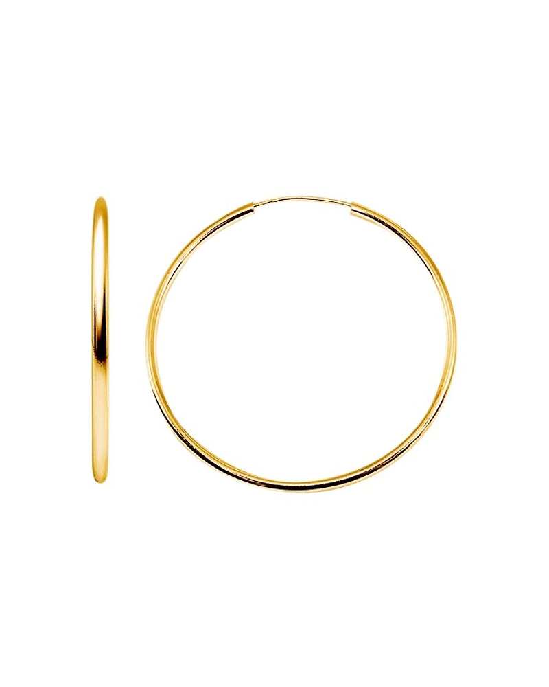 Hoop Earrings 18K Gold-Plated Sterling Silver or - Exclusive